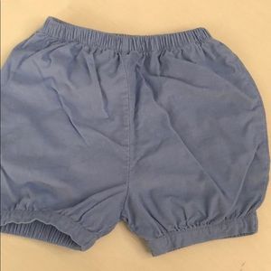 Blue corduroy “bubble” shorts